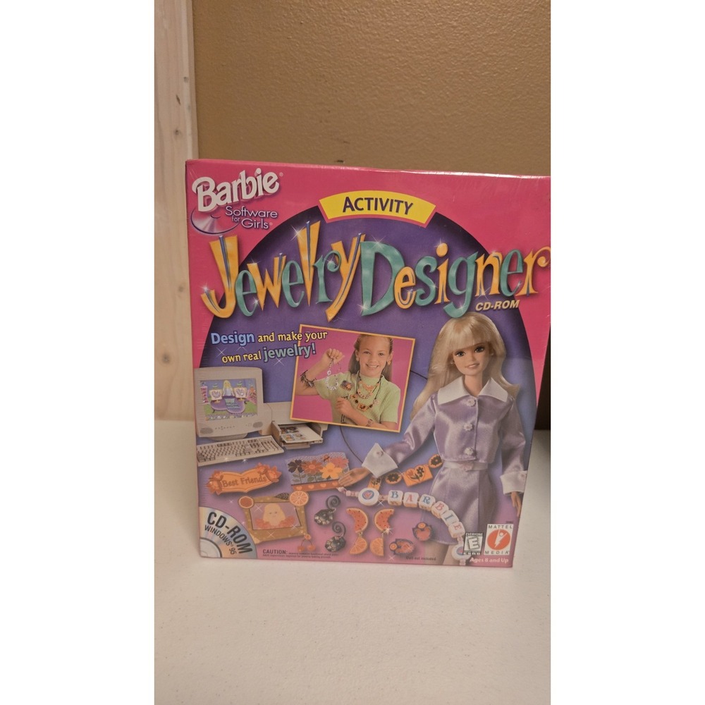 Vintage Retro Toys Barbie Jewelry Designer CD-ROM Set  1998 Sealed New Deadstock